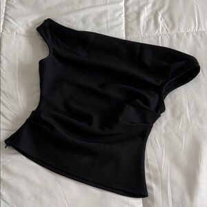 Cider Black Off-Shoulder Blouse